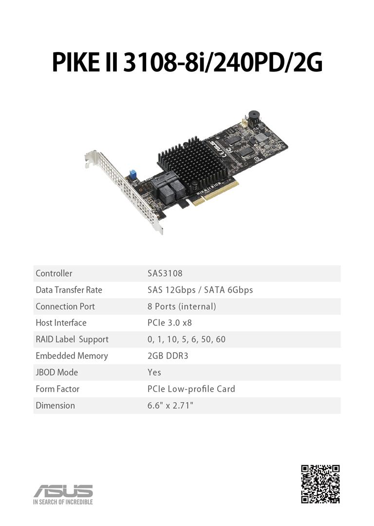 Server_PIKE II 3108-01_Spec Card_A6_2018 Computex